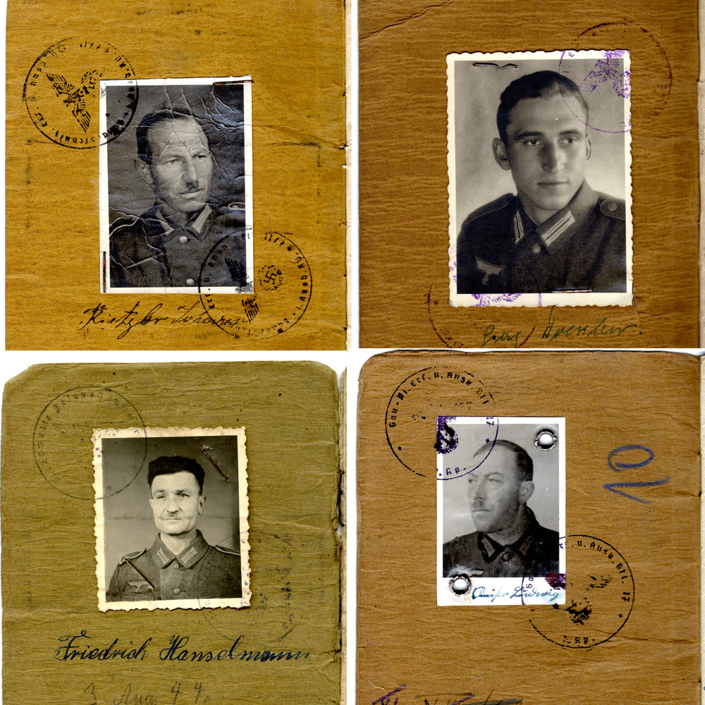 WW2 German Soldbuch Portrait Photos